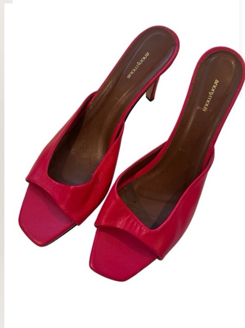 Anonymous Copenhagen Leather Heel 
Mules SIZE:EU 40